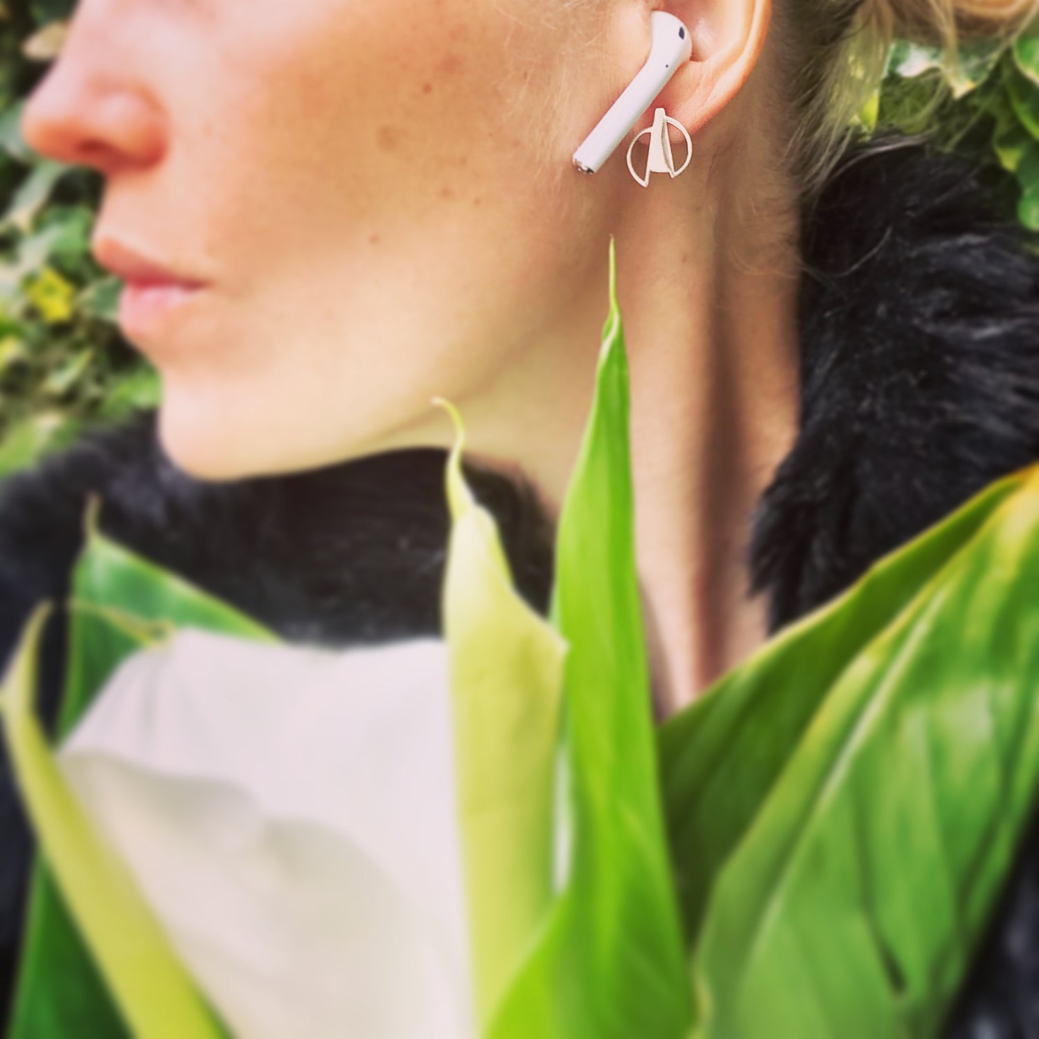 Minimalist earrings from Drift collection. This design represents deconstructed circles and is inspired by the imperfection of life.  Material: 925 silver. 