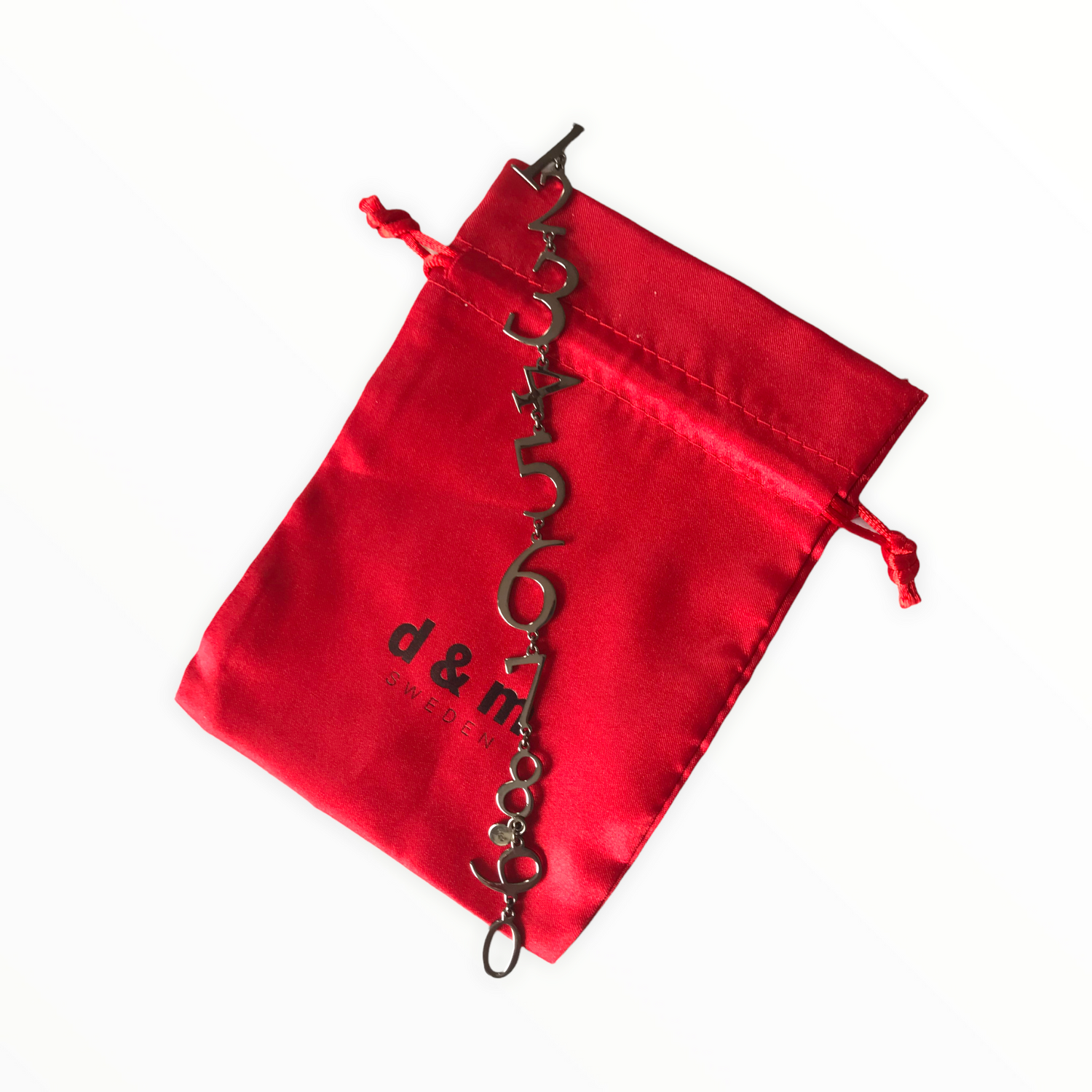 Numbers Bracelet in black rhodium plating